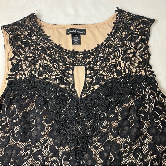 Candalite Women's black lace strapless dress Size 2X - Picture 4 of 8